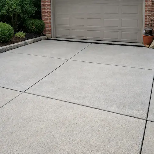 Leveled driveway slab after mudjacking Fort Collins