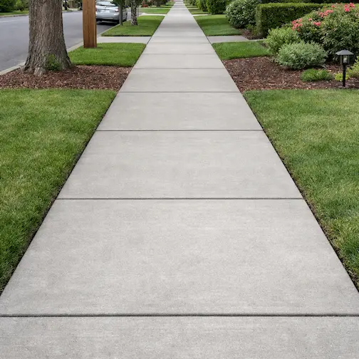 Sidewalk panels leveled and trip hazard eliminated after mudjacking
